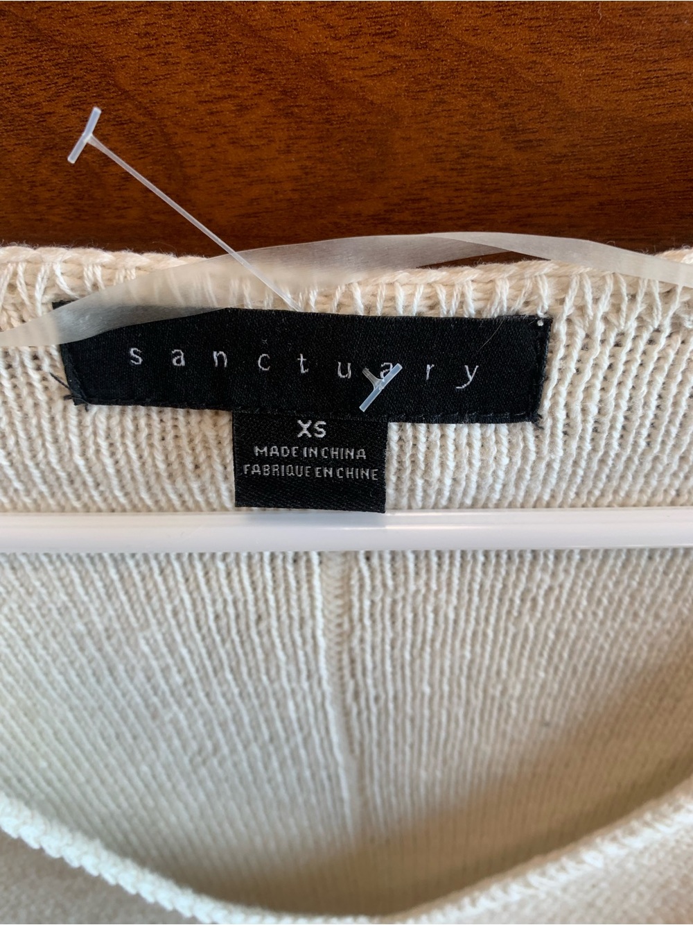 Sanctuary Cream Ribbed Knit sweater top - Picture 7 of 8